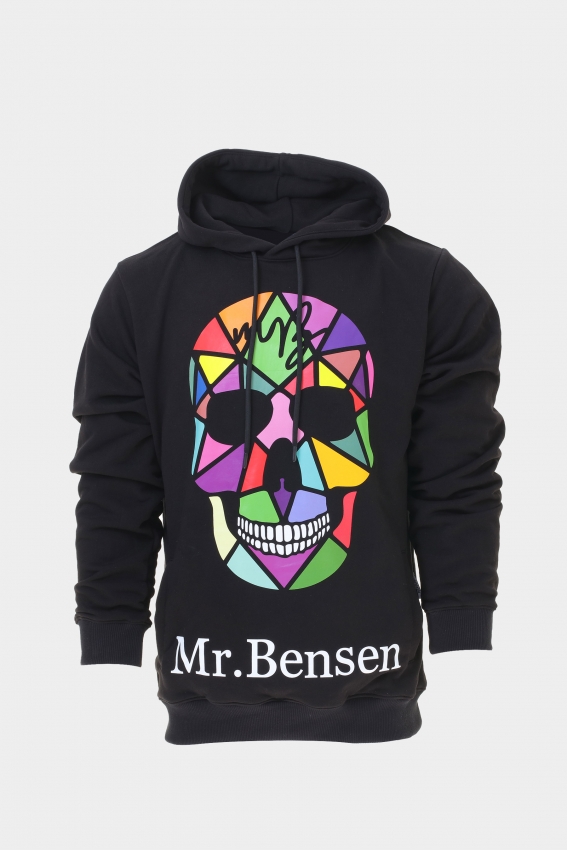 Mr. Bensen Colorful Skull Hoodie Men 